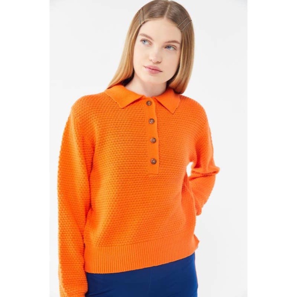 URBAN OUTFITTERS | Textured Polo Sweater | XS - Picture 1 of 6